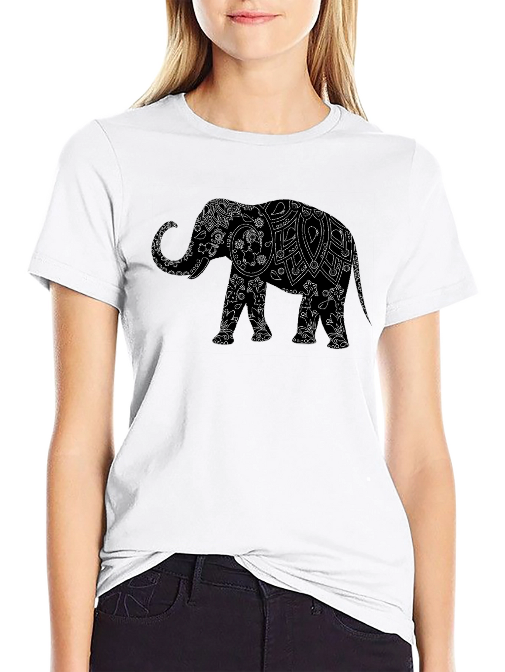 Elephant Graphic Black T-Shirt - Stylish Mens Tee