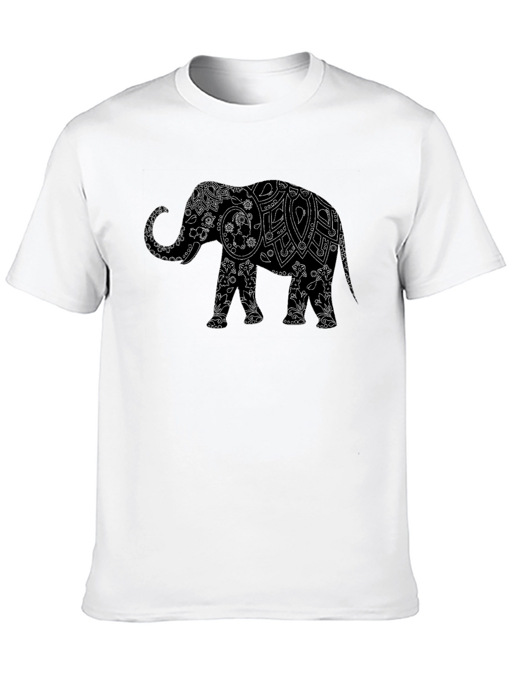 Elephant Graphic Black T-Shirt - Stylish Mens Tee
