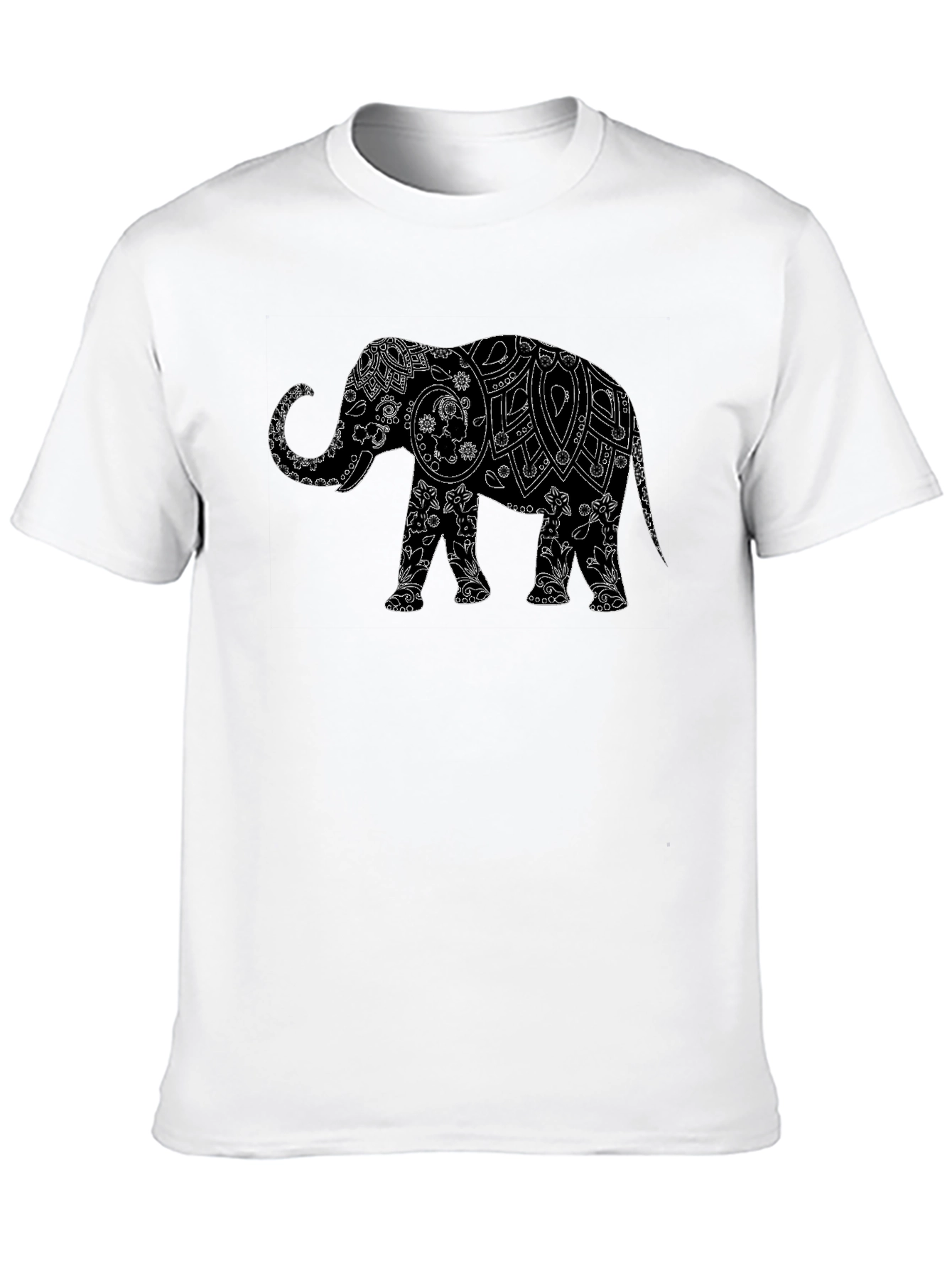 Elephant Graphic Black T-Shirt - Stylish Mens Tee