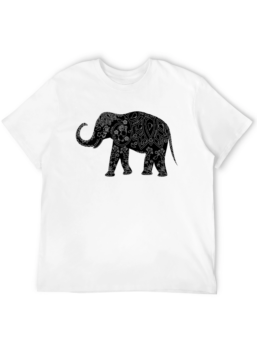 Elephant Graphic Black T-Shirt - Stylish Mens Tee