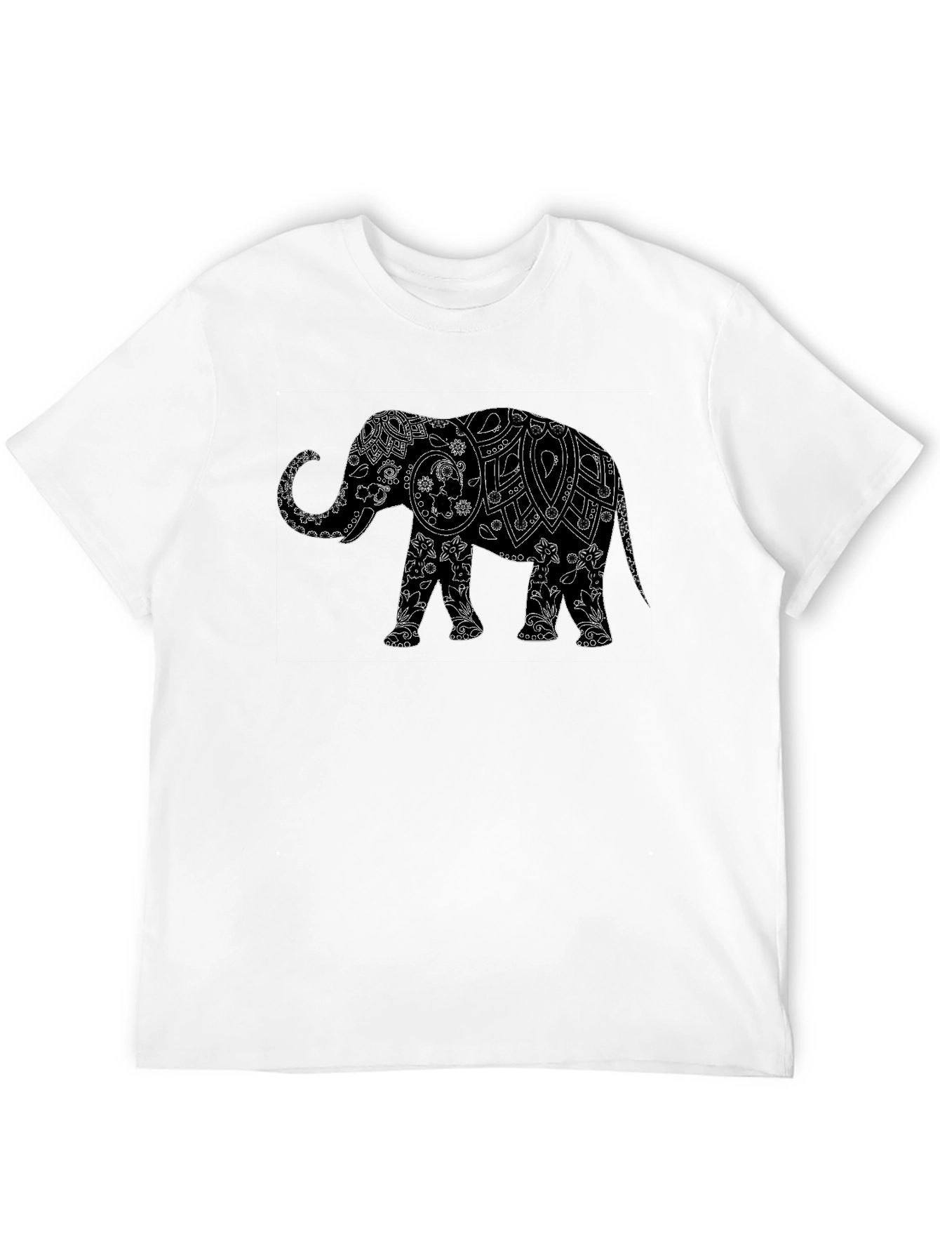 Elephant Graphic Black T-Shirt - Stylish Mens Tee