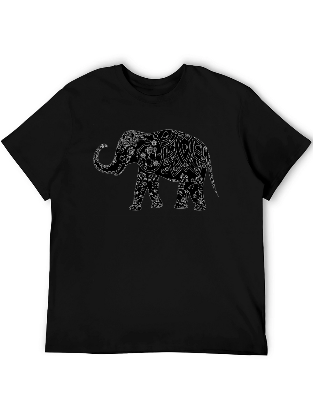 Elephant Graphic Black T-Shirt - Stylish Mens Tee