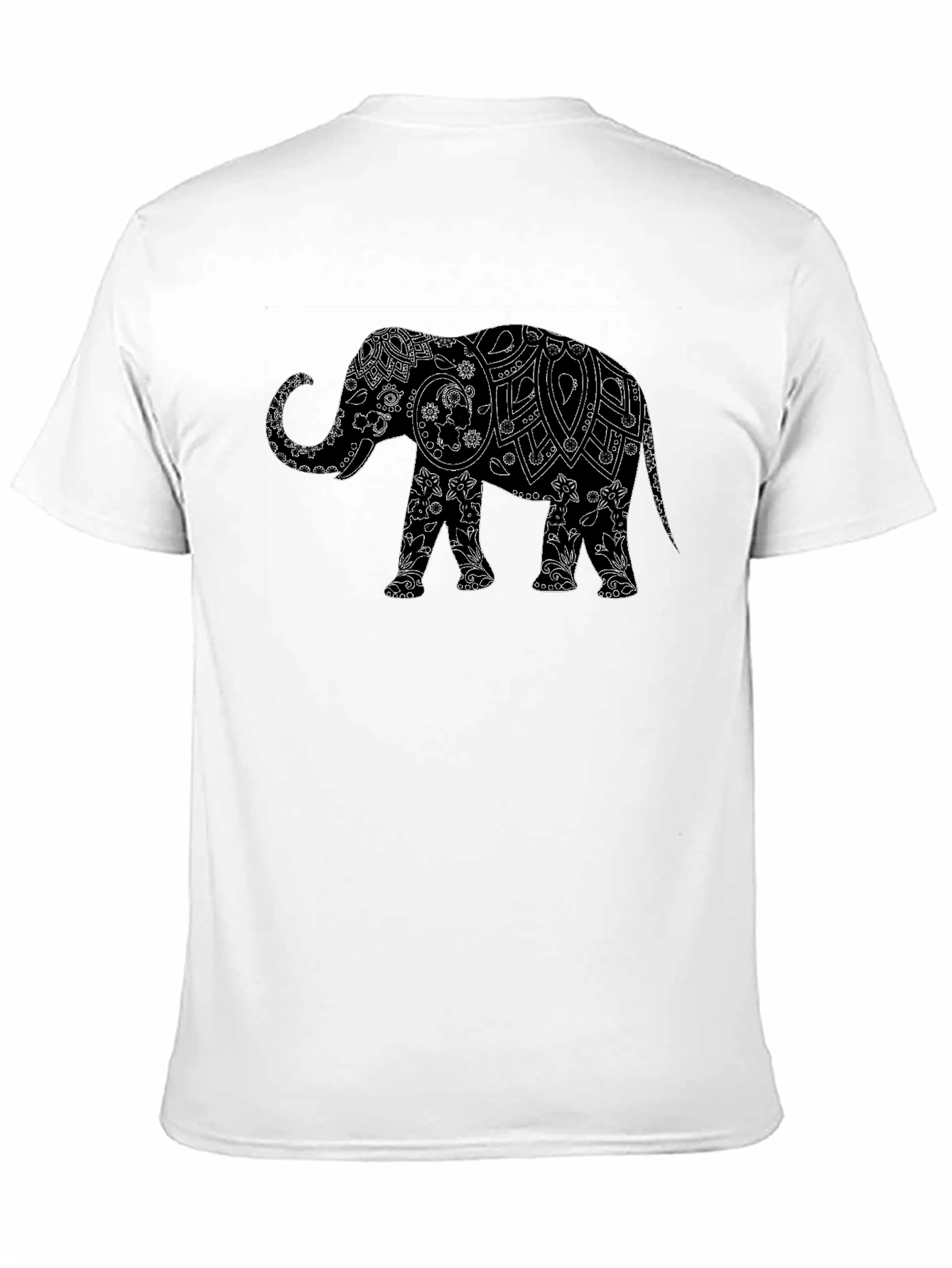 Elephant Graphic Black T-Shirt - Stylish Mens Tee