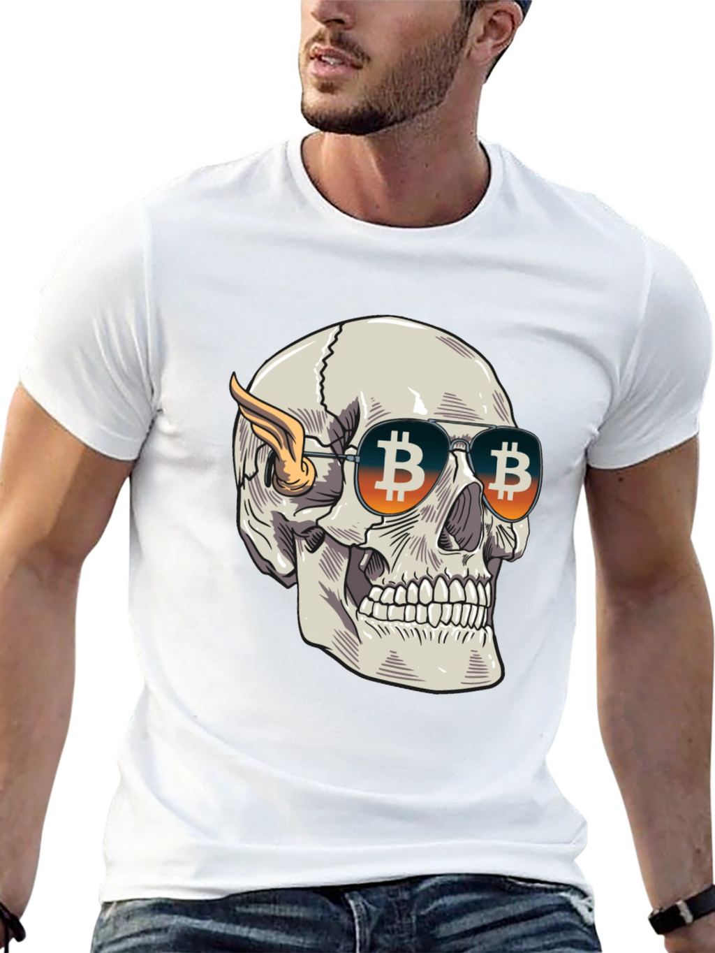 Bitcoin Skull Tee