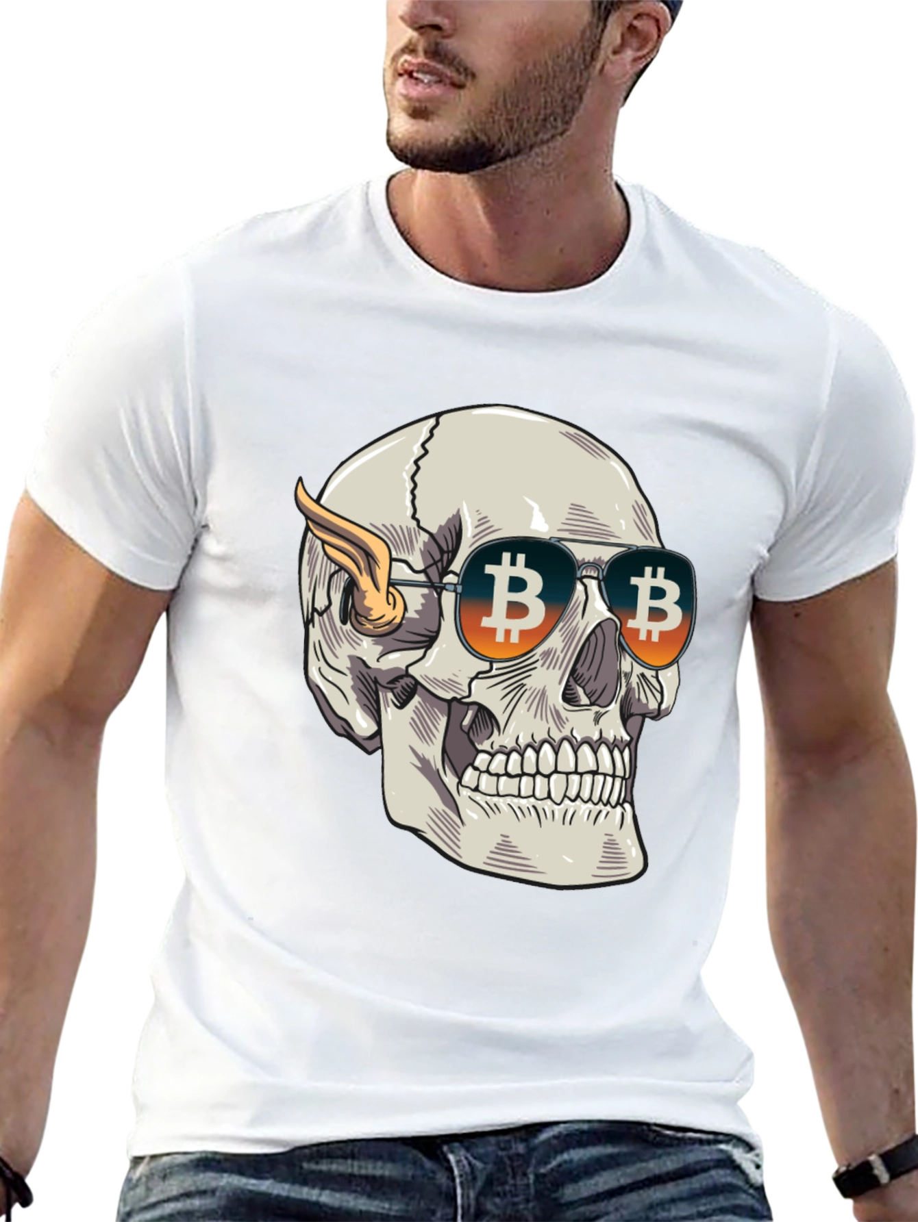 Bitcoin Skull Tee