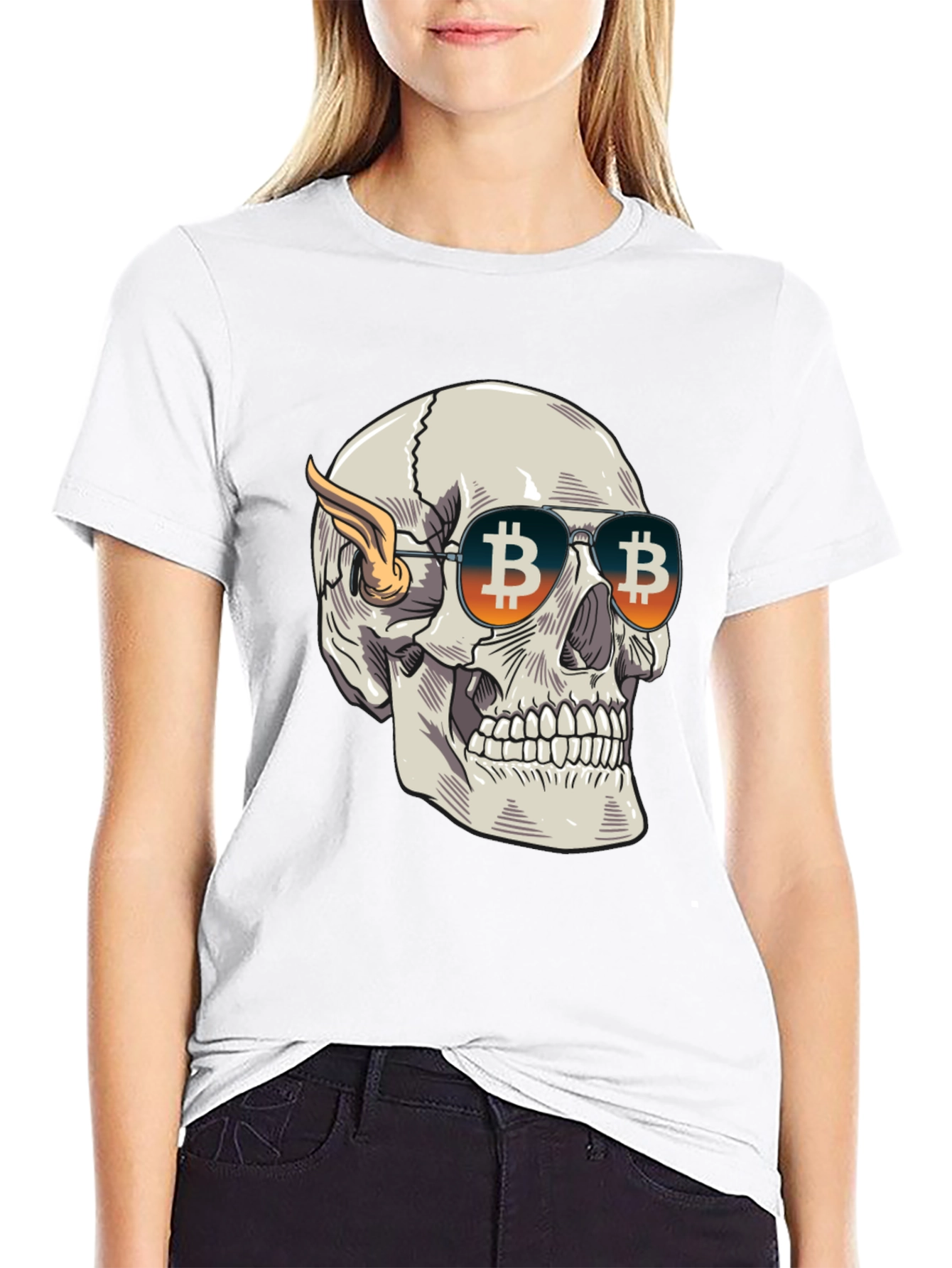 Bitcoin Skull Tee