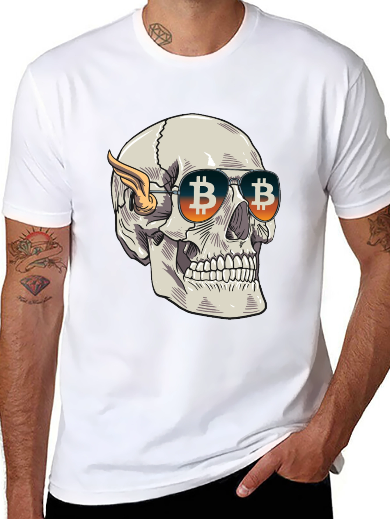 Bitcoin Skull Tee