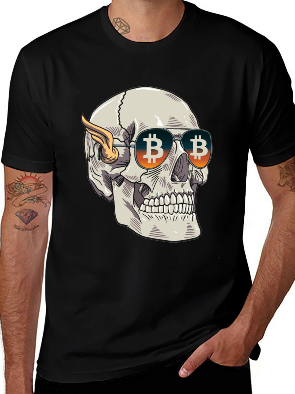 Bitcoin Skull Tee