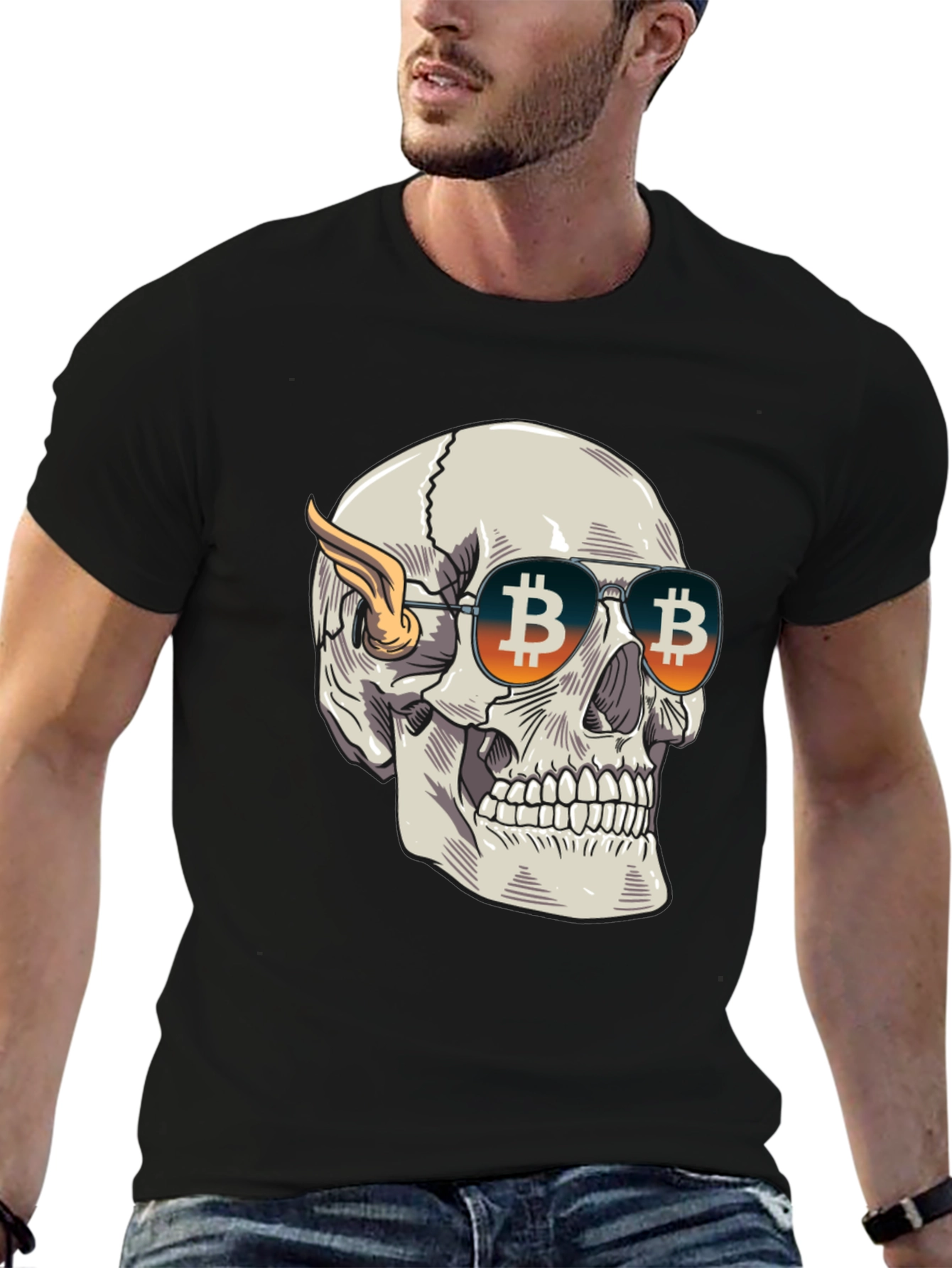 Bitcoin Skull Tee