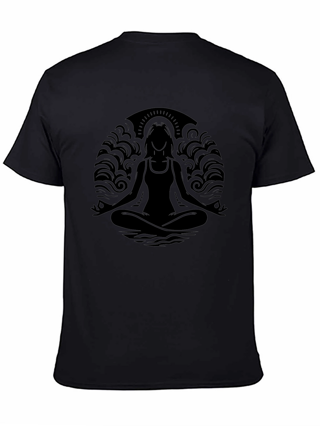Yoga Meditation Black T-Shirt