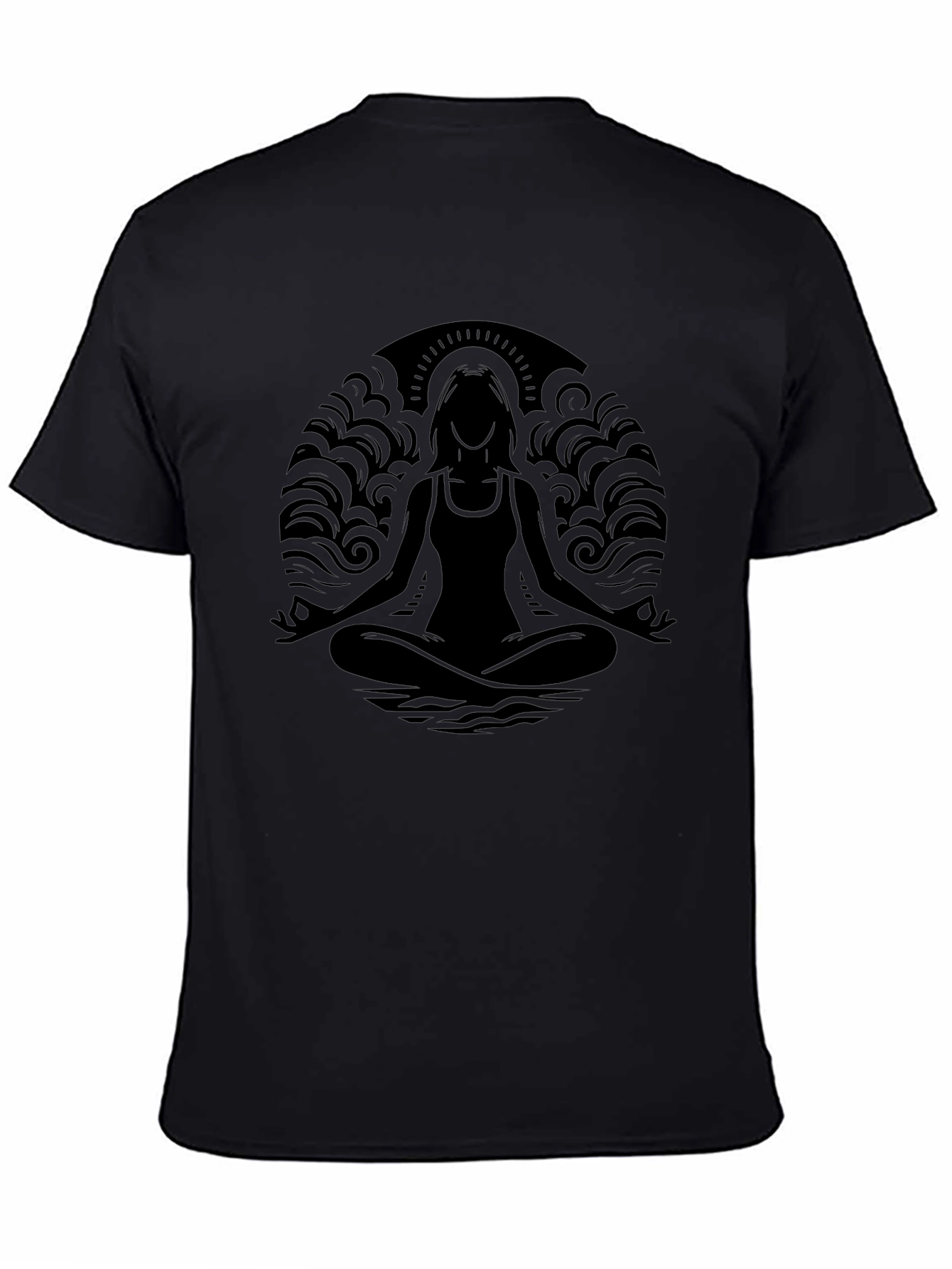 Yoga Meditation Black T-Shirt