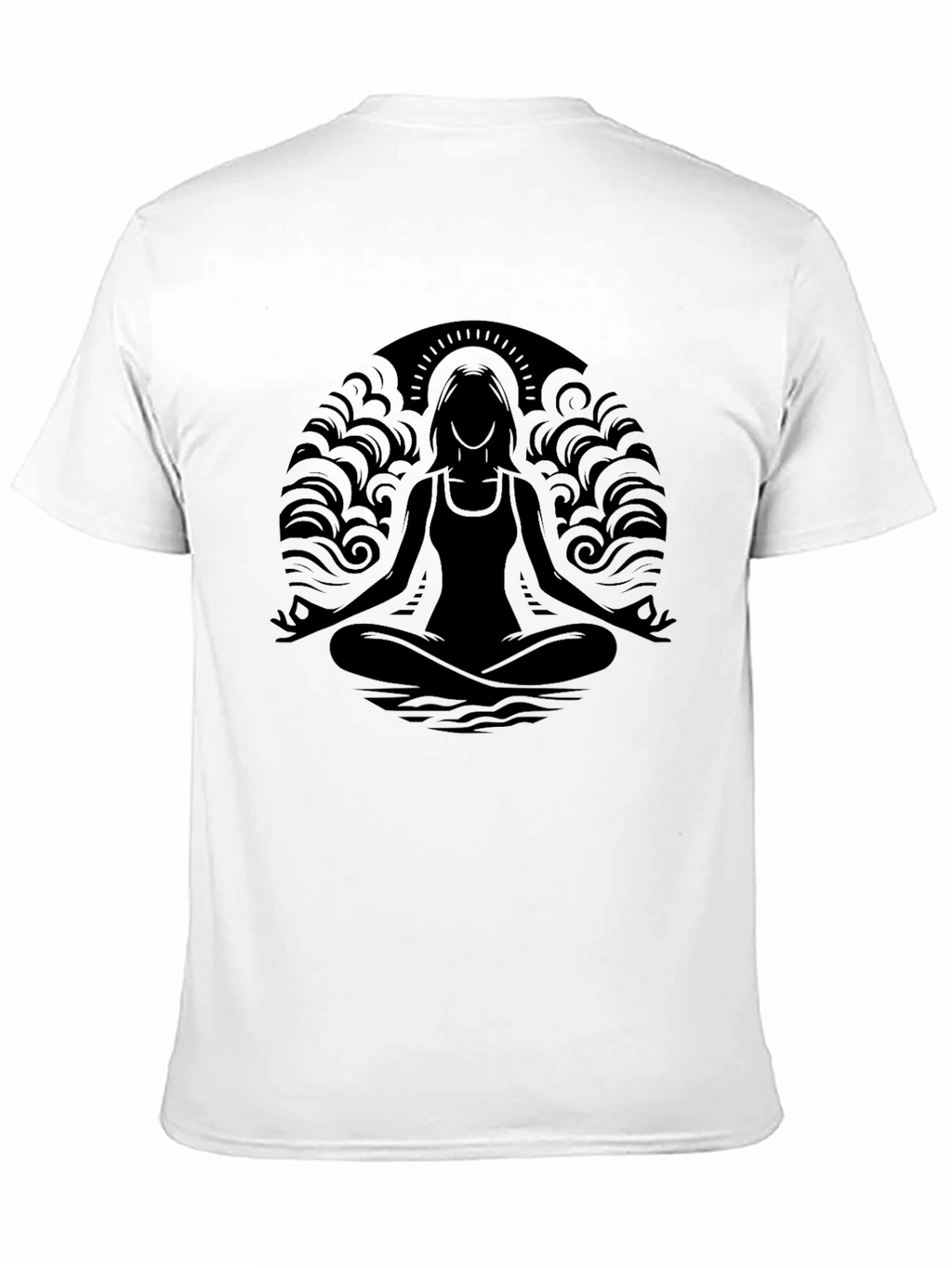 Yoga Meditation Black T-Shirt