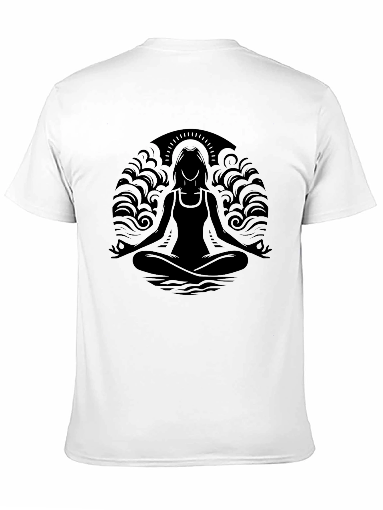 Yoga Meditation Black T-Shirt