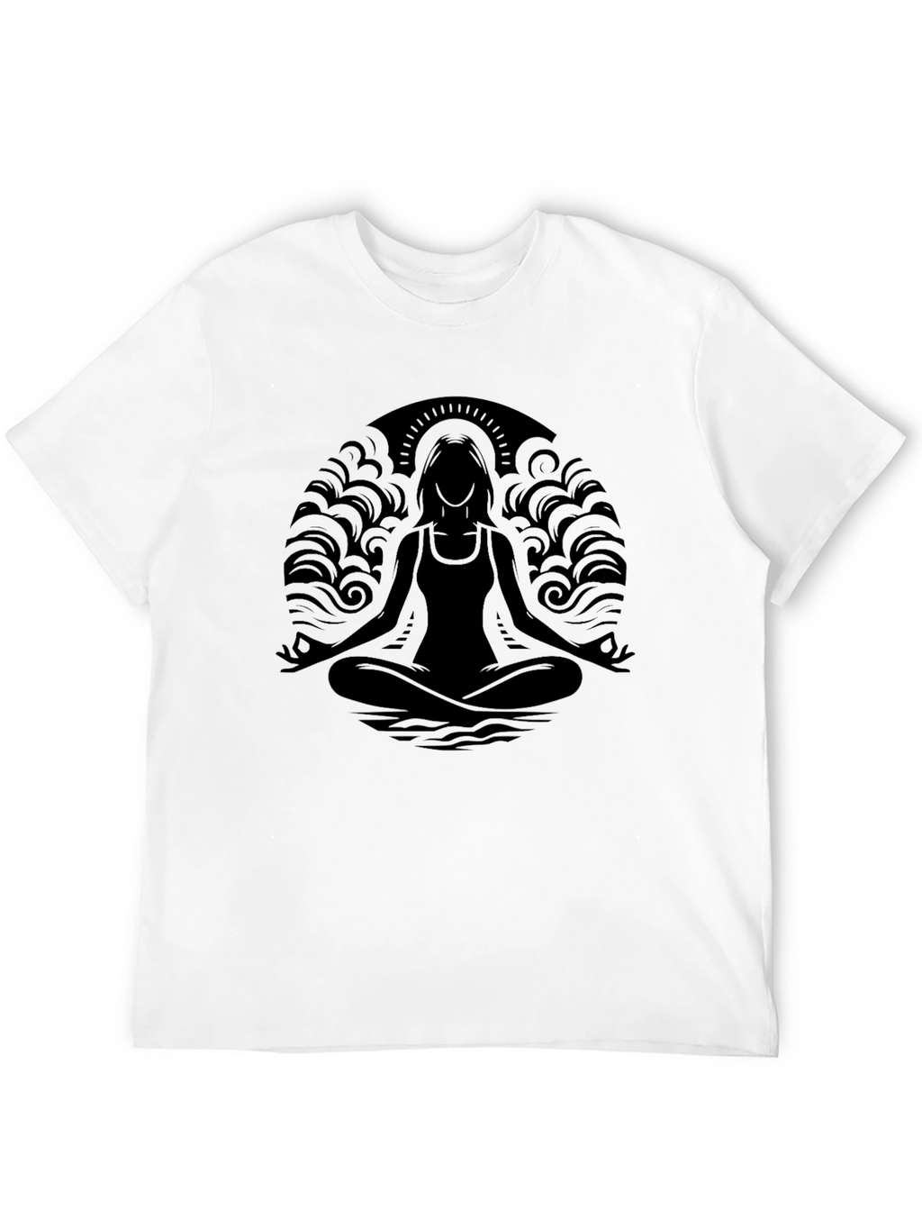 Yoga Meditation Black T-Shirt