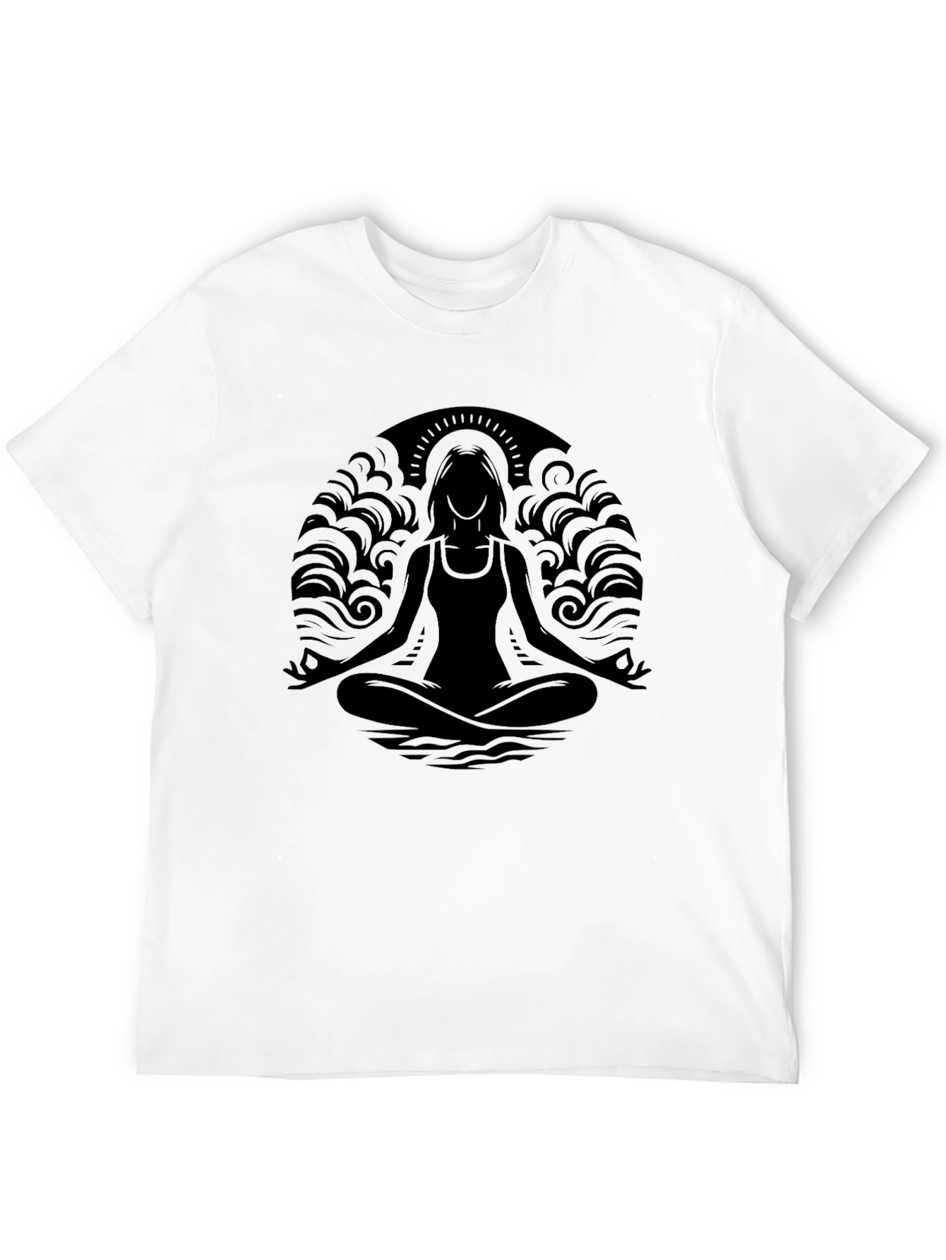 Yoga Meditation Black T-Shirt