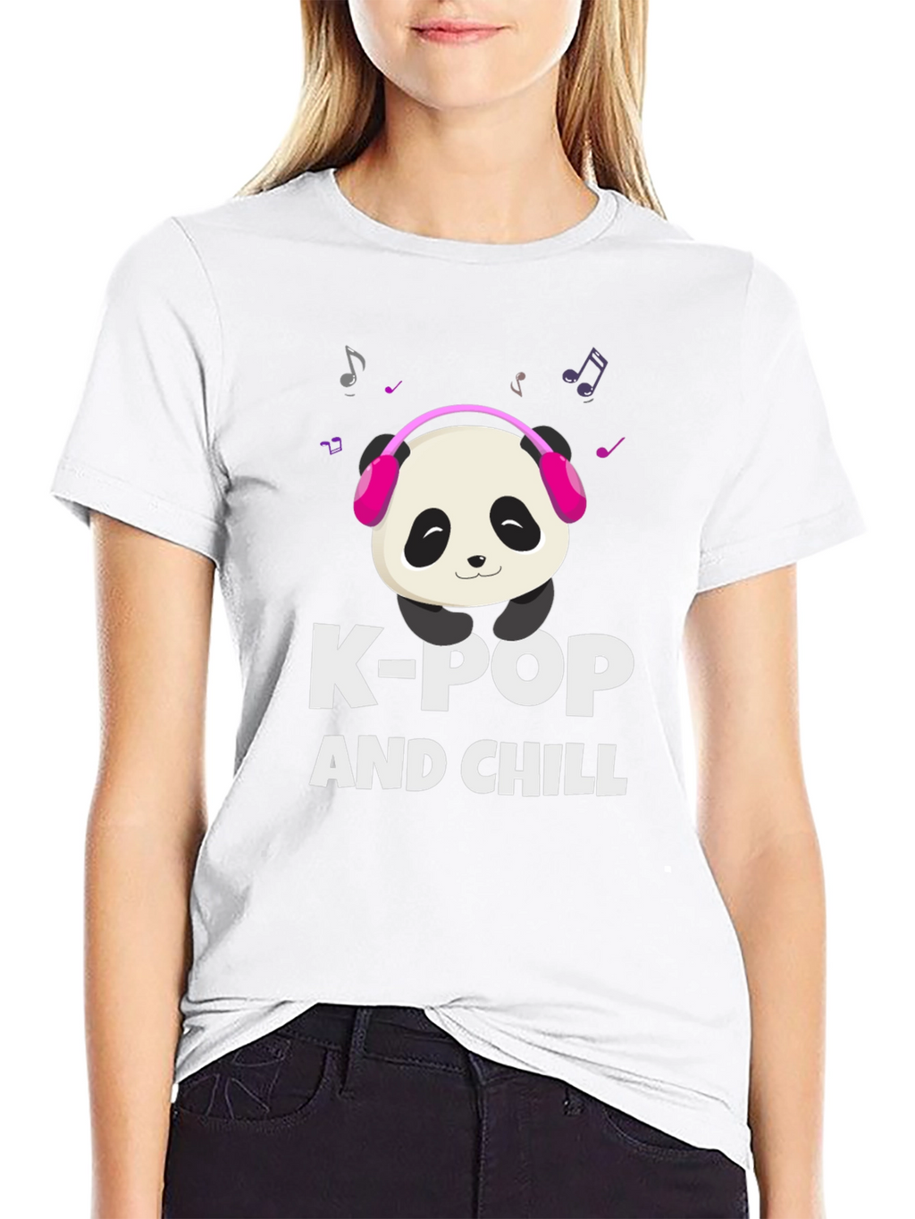 K-Pop and Chill Panda Graphic Tee