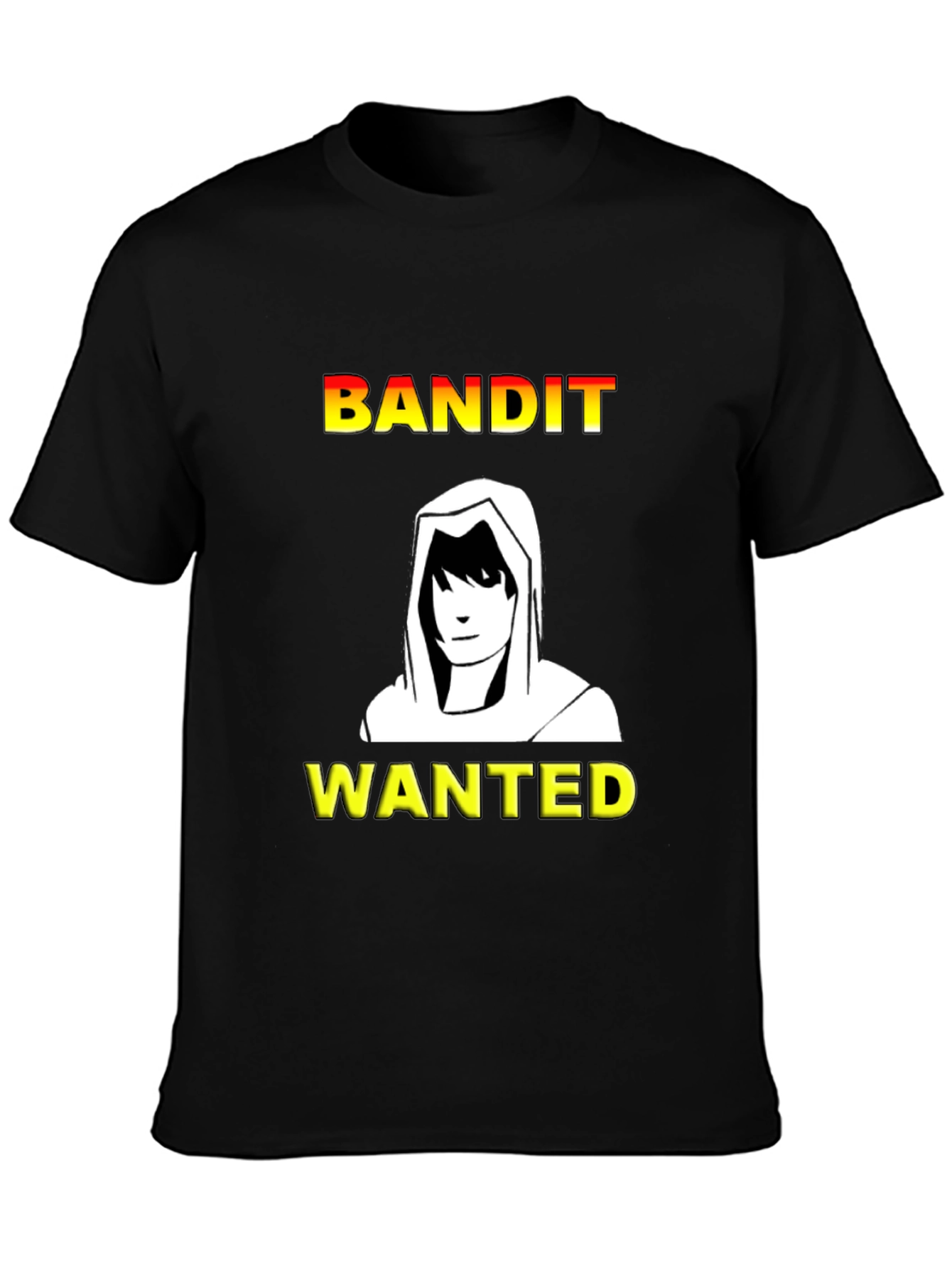 Bandit Wanted T-Shirt - Black Crew Neck Tee