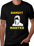 Bandit Wanted T-Shirt - Black Crew Neck Tee