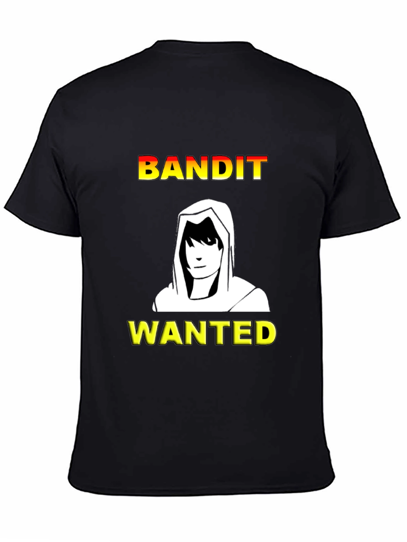 Bandit Wanted T-Shirt - Black Crew Neck Tee