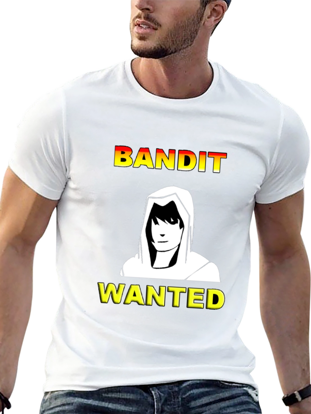 Bandit Wanted T-Shirt - Black Crew Neck Tee