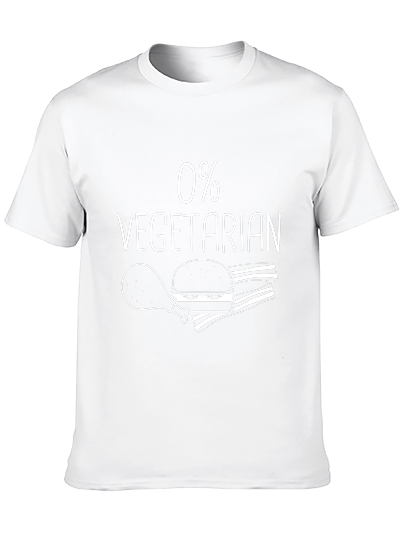 0% Vegetarian Funny Graphic T-Shirt