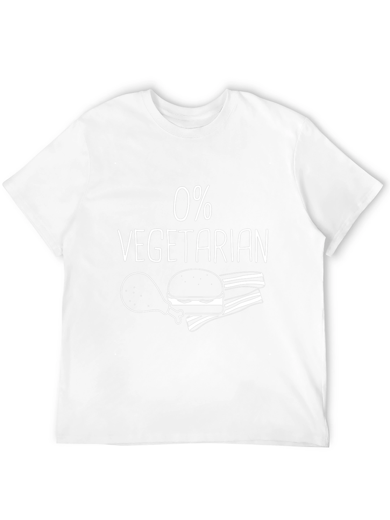 0% Vegetarian Funny Graphic T-Shirt