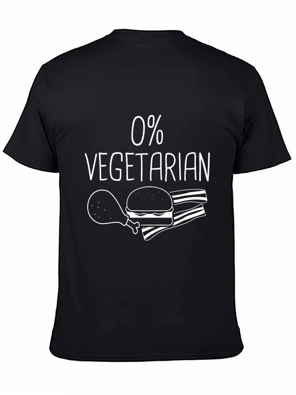 0% Vegetarian Funny Graphic T-Shirt