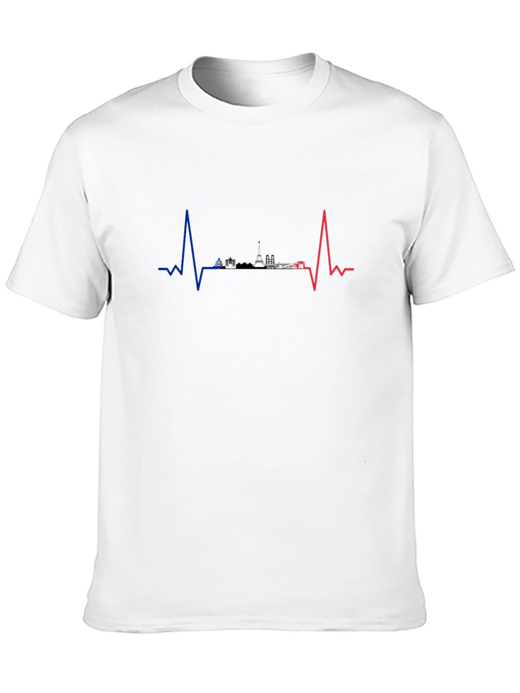Paris Heartbeat T-Shirt - City Skyline Pulse