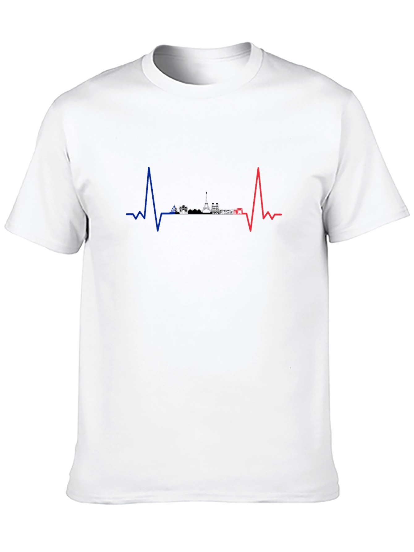 Paris Heartbeat T-Shirt - City Skyline Pulse