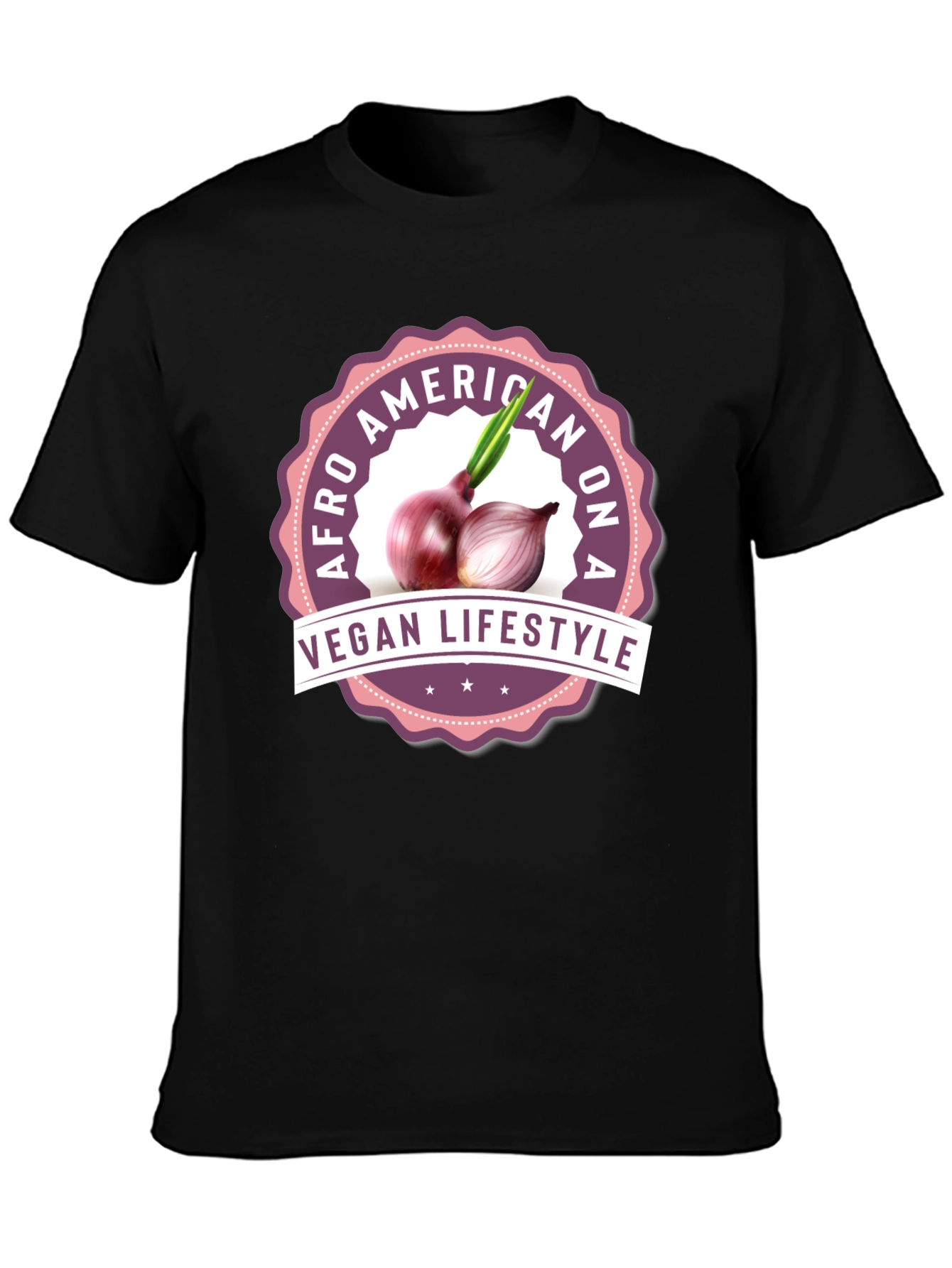 Vegan Lifestyle T-Shirt - Afro American Design