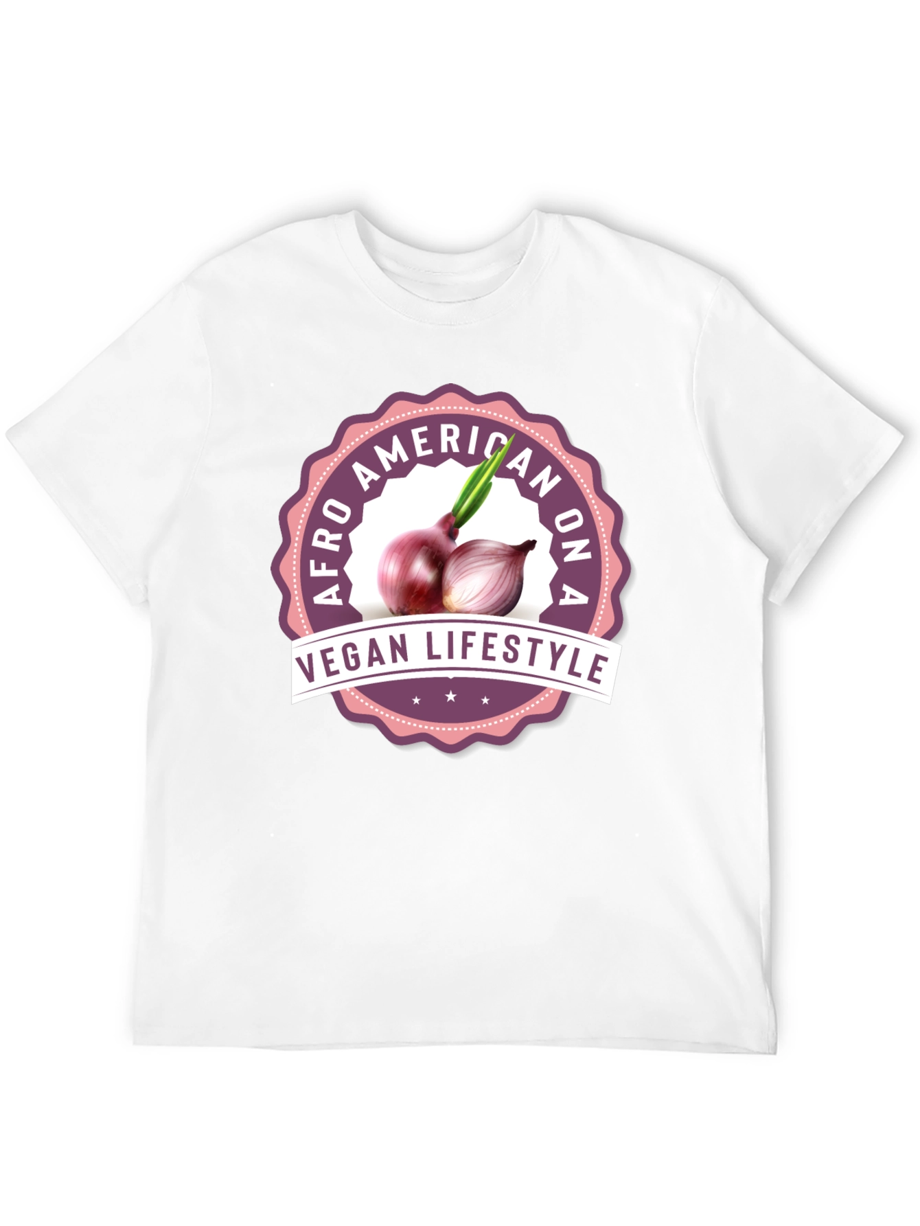 Vegan Lifestyle T-Shirt - Afro American Design