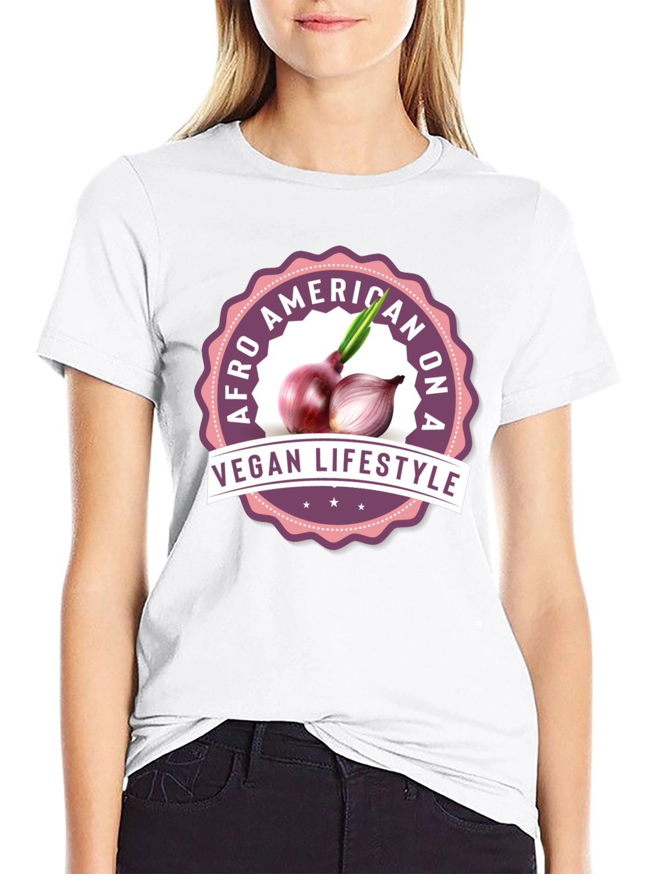 Vegan Lifestyle T-Shirt - Afro American Design