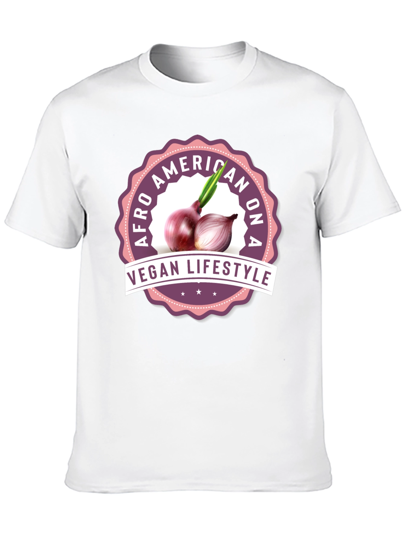 Vegan Lifestyle T-Shirt - Afro American Design