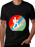 Ski Hiker Graphic Tee - Active Lifestyle Shirt