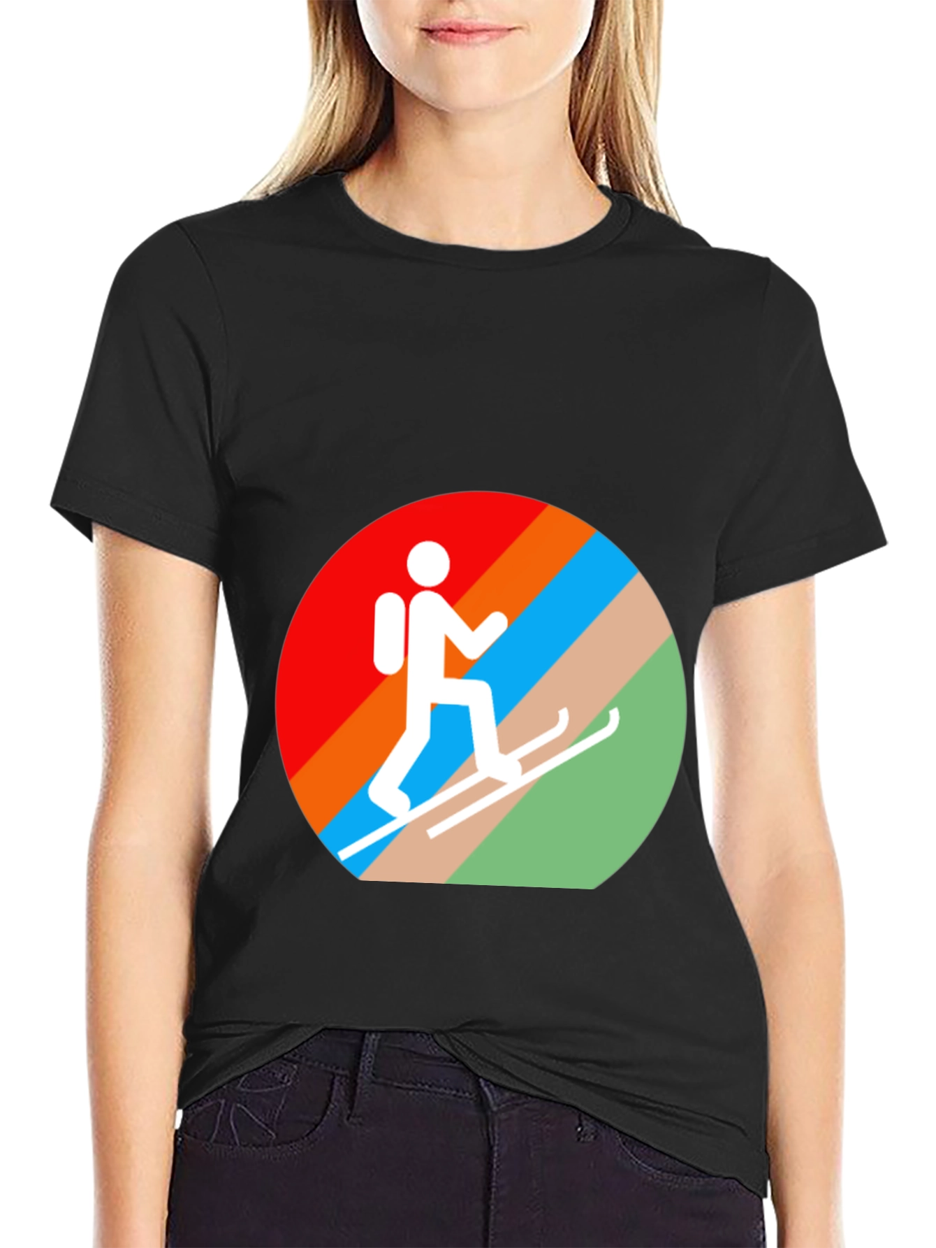 Ski Hiker Graphic Tee - Active Lifestyle Shirt