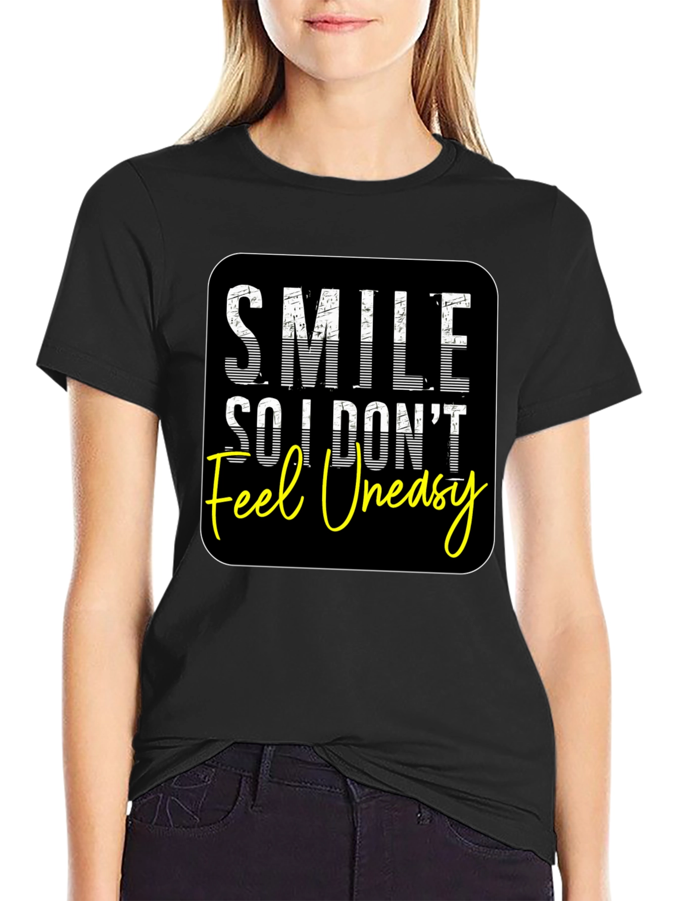 Smile So I Dont Feel Uneasy Graphic Tee