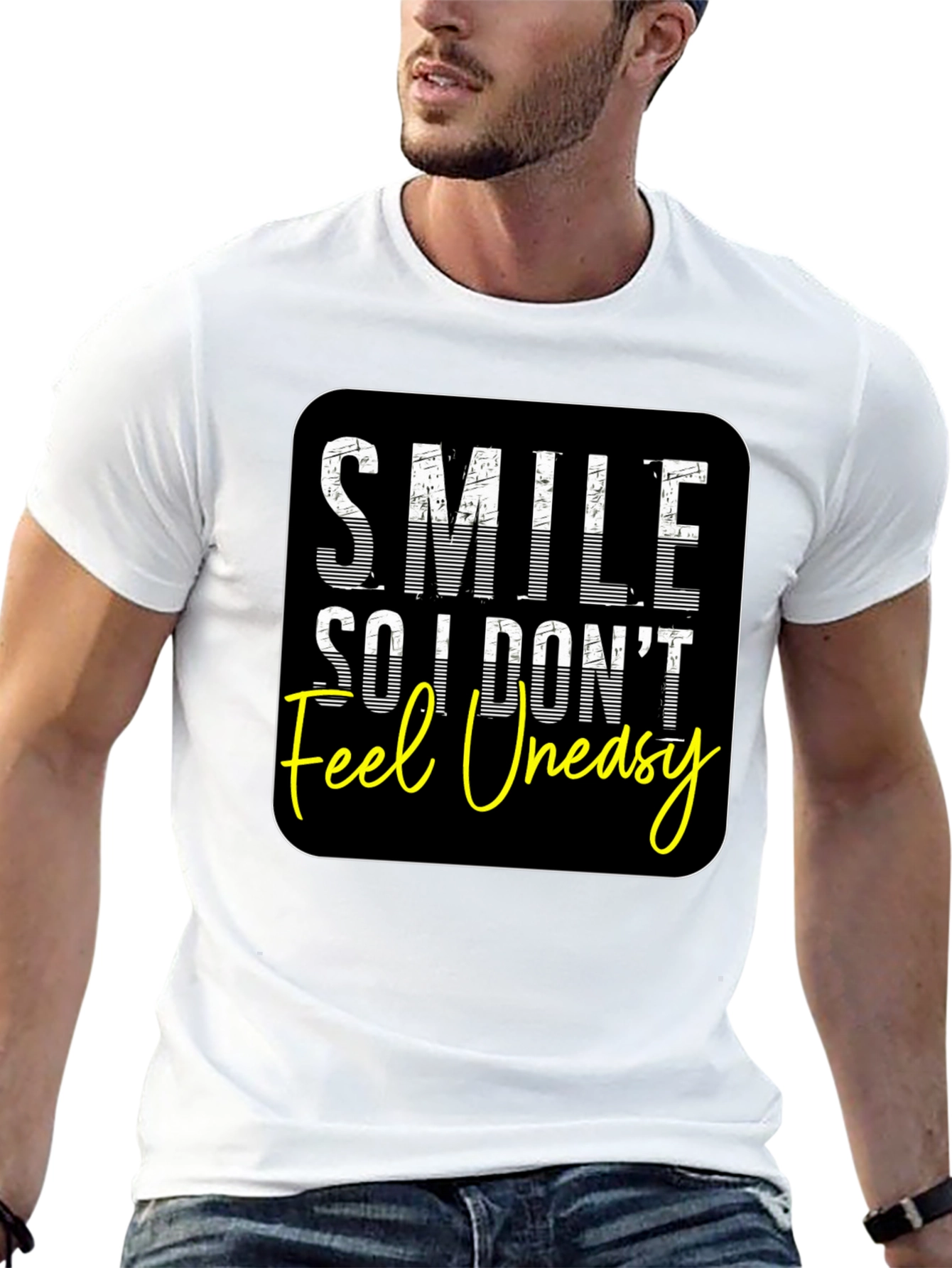 Smile So I Dont Feel Uneasy Graphic Tee