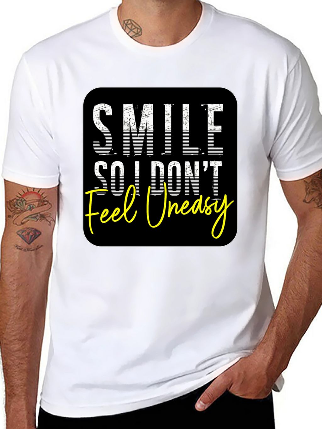 Smile So I Dont Feel Uneasy Graphic Tee