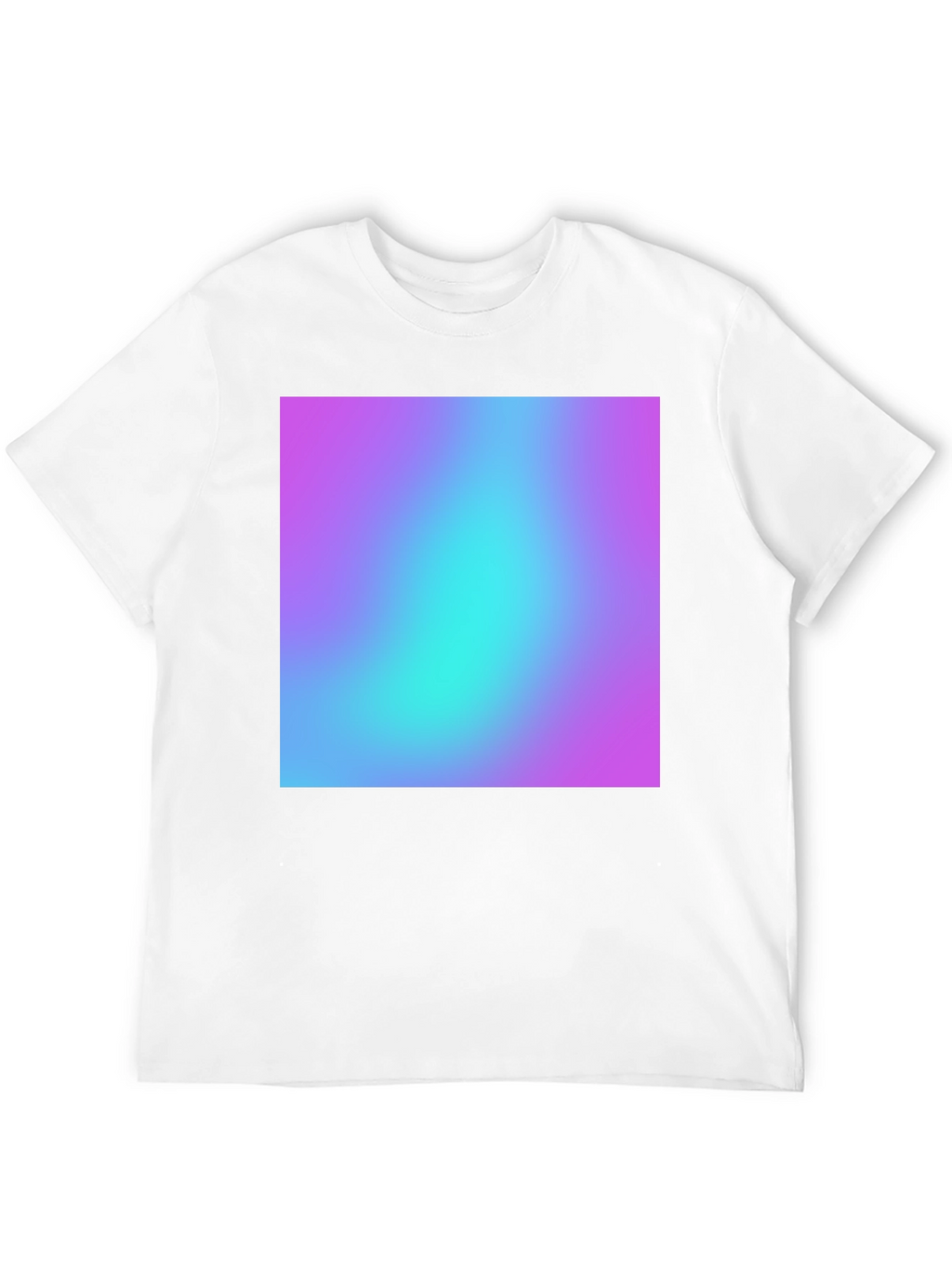 Mens Black T-Shirt with Vibrant Gradient Design