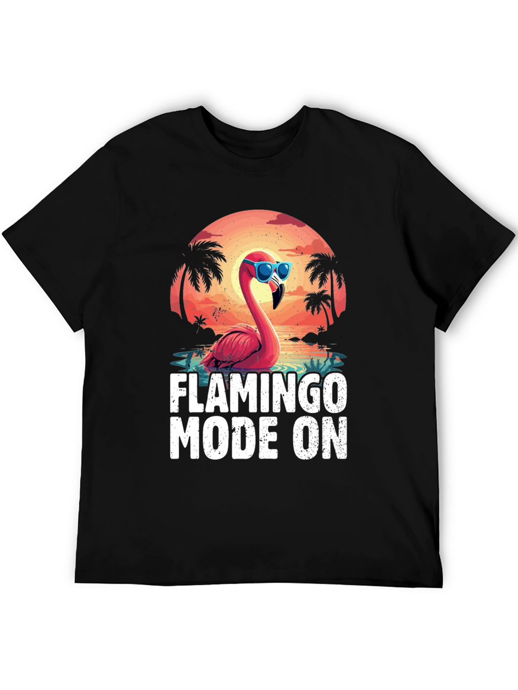Flamingo Mode On Graphic Tee - Tropical Vacation Ready!