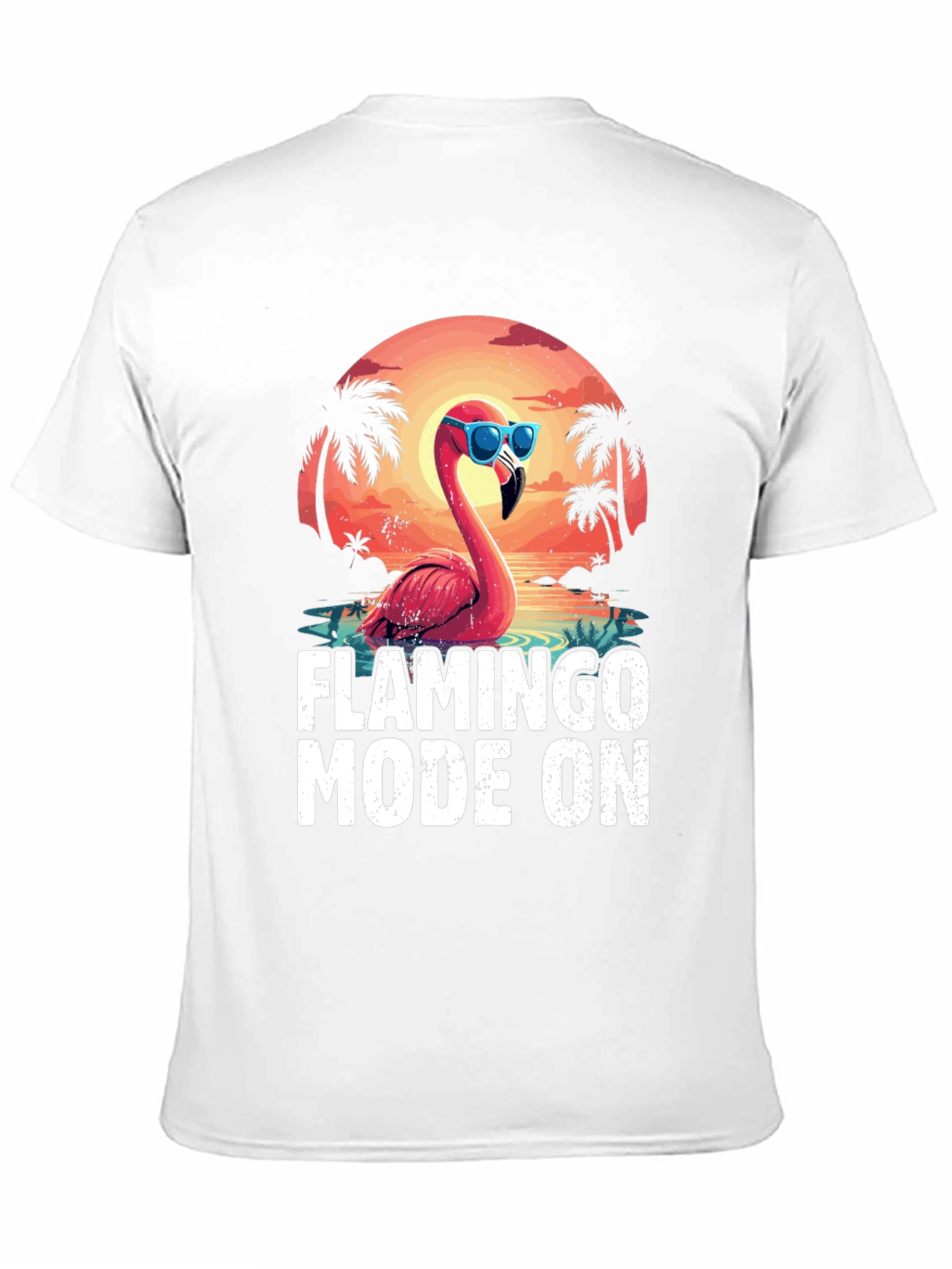 Flamingo Mode On Graphic Tee - Tropical Vacation Ready!