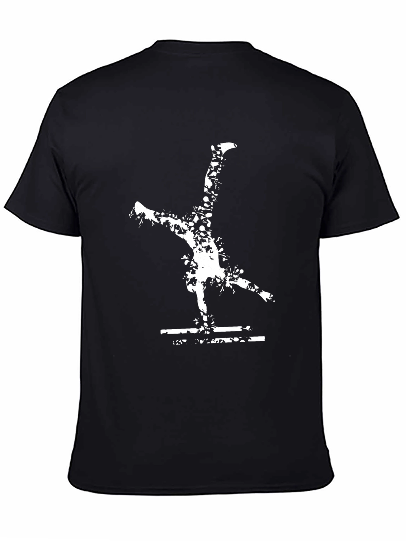 Cool Gymnast T-Shirt: Black Cotton Tee with Fun Graphic