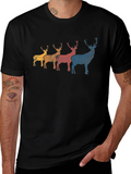 Retro Deer Graphic T-Shirt