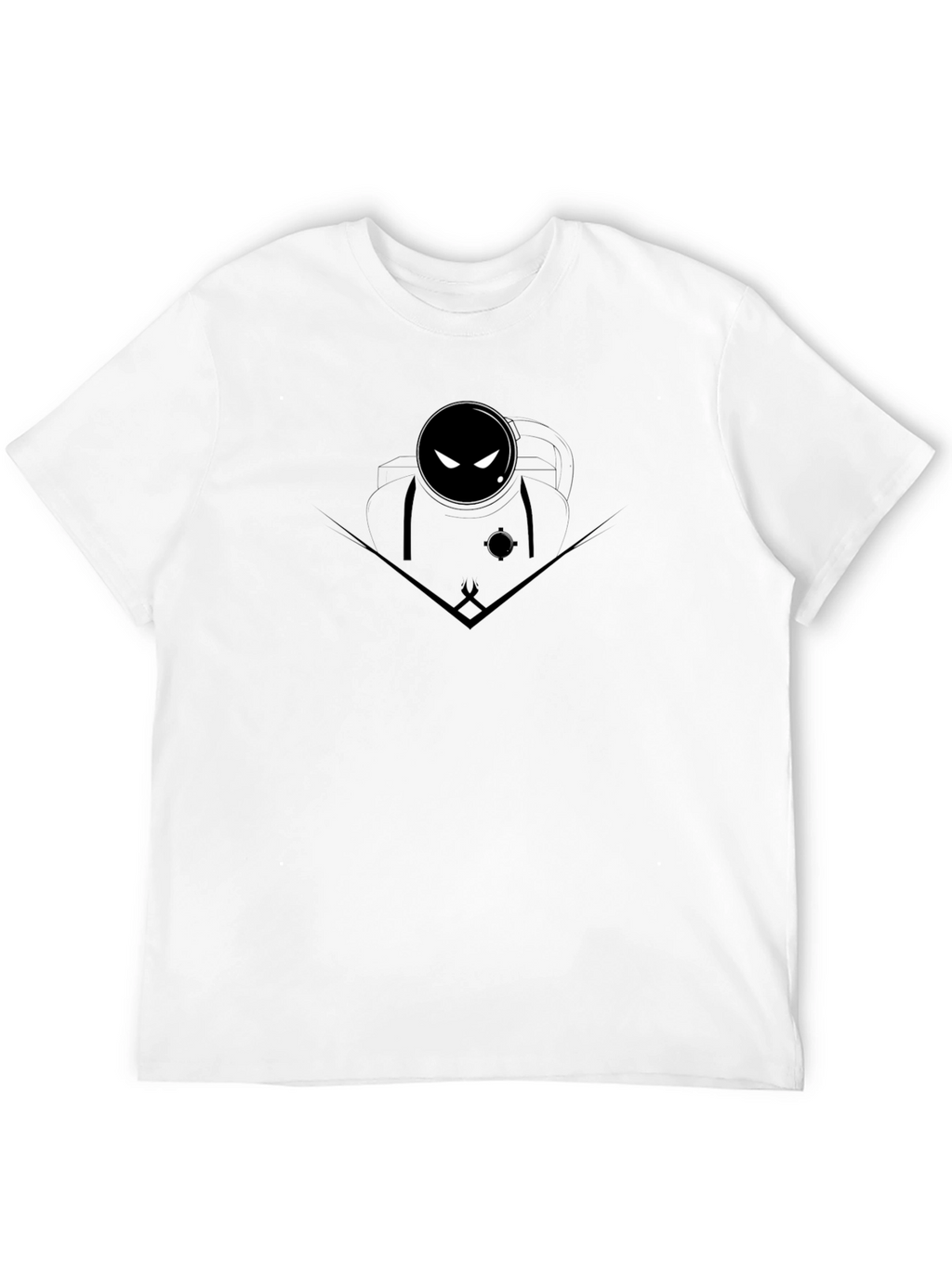 Astronaut Graphic T-Shirt - Mens Black Crew Neck