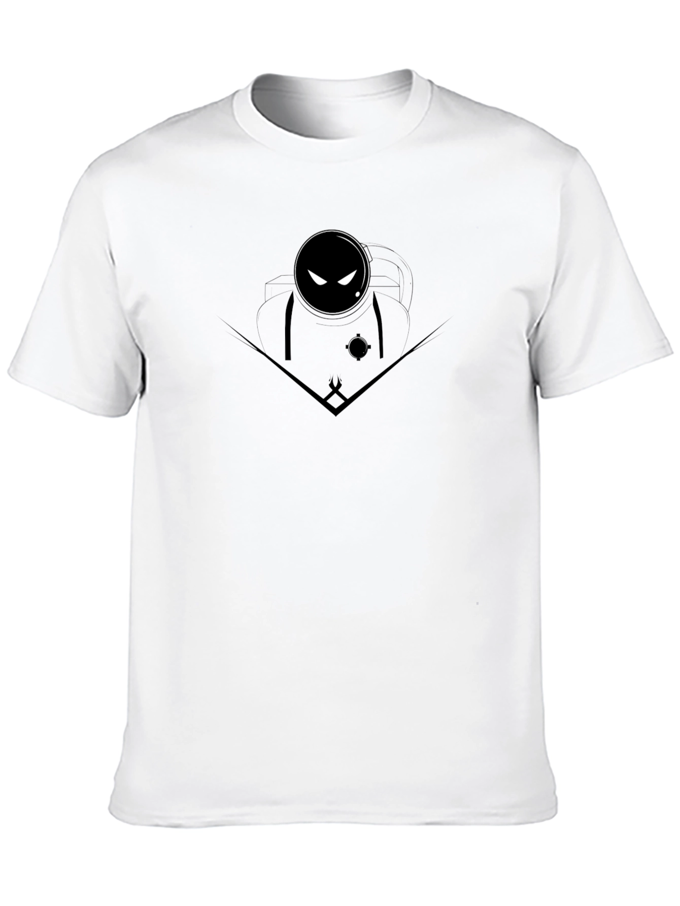 Astronaut Graphic T-Shirt - Mens Black Crew Neck