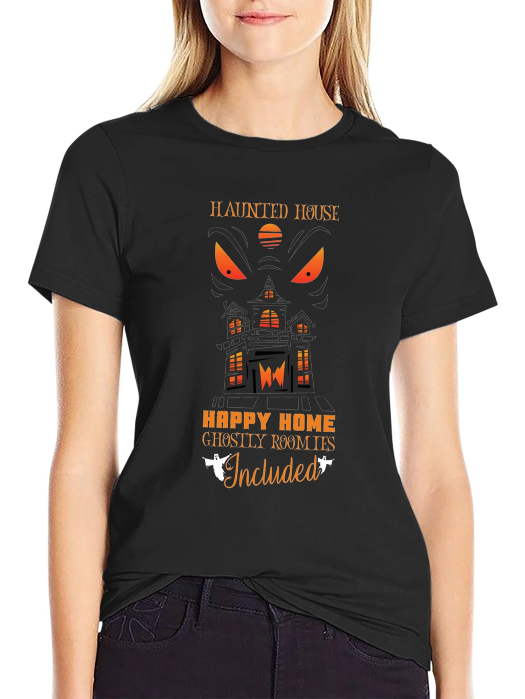 Haunted House Halloween Graphic Tee