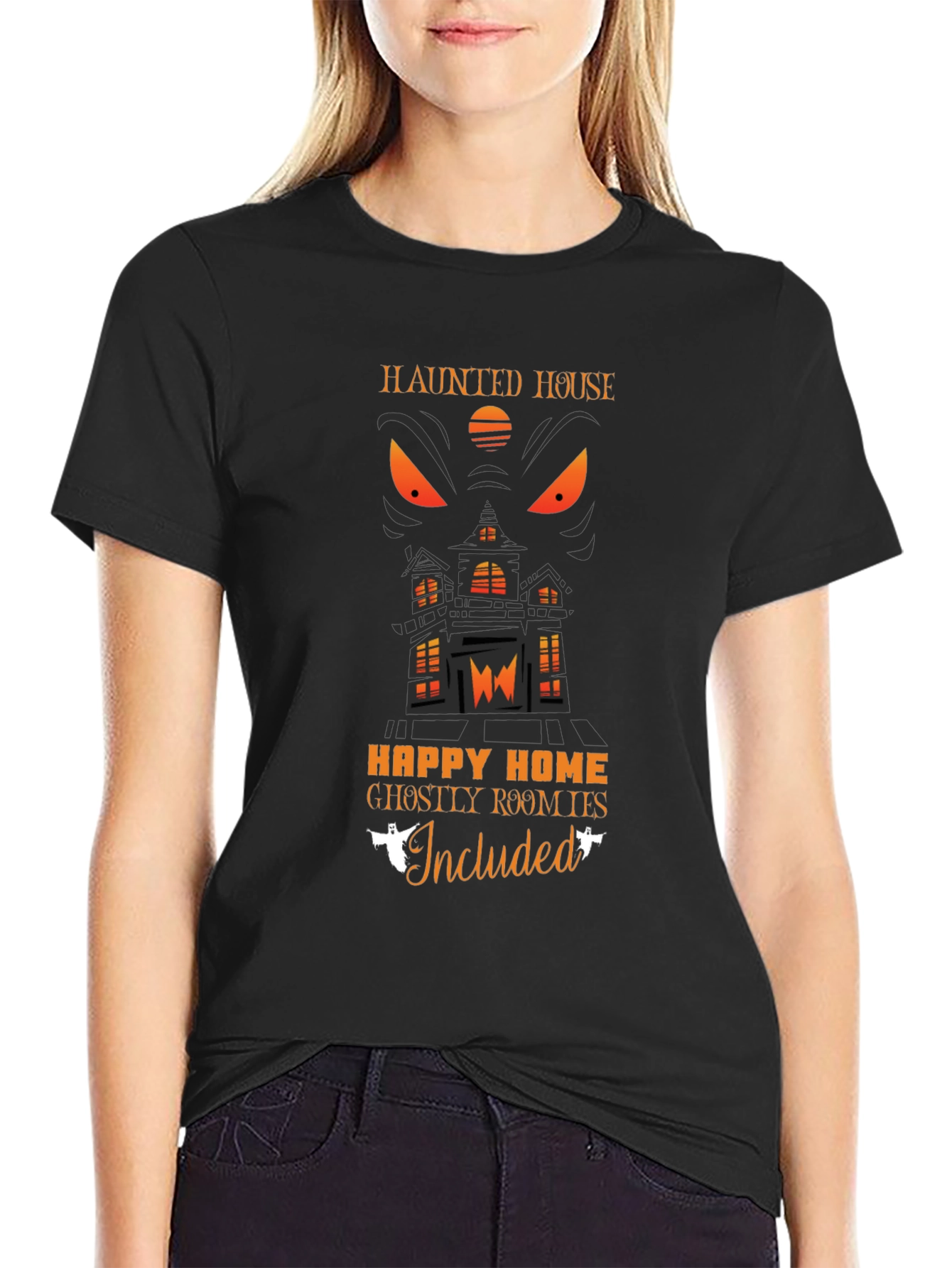 Haunted House Halloween Graphic Tee