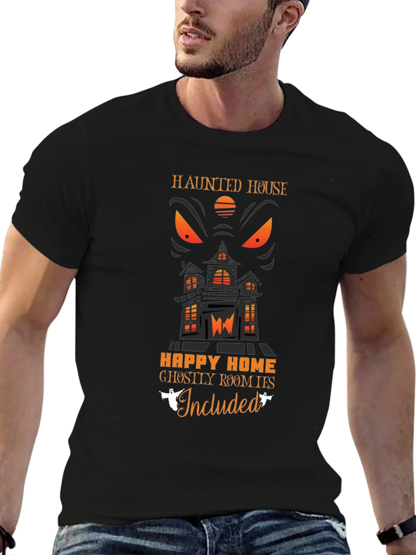 Haunted House Halloween Graphic Tee