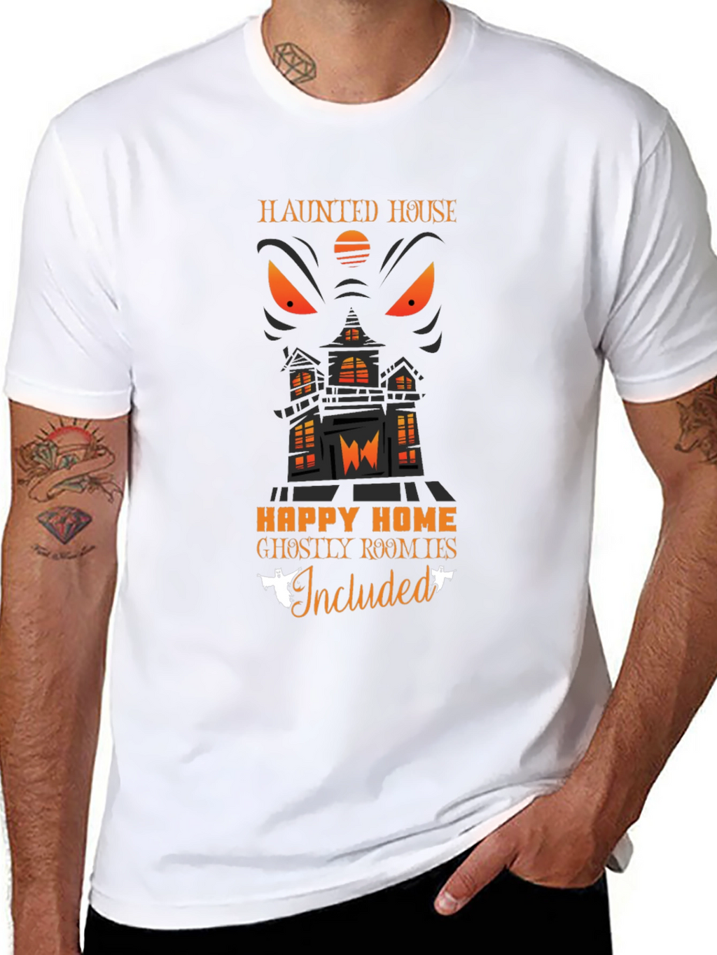 Haunted House Halloween Graphic Tee