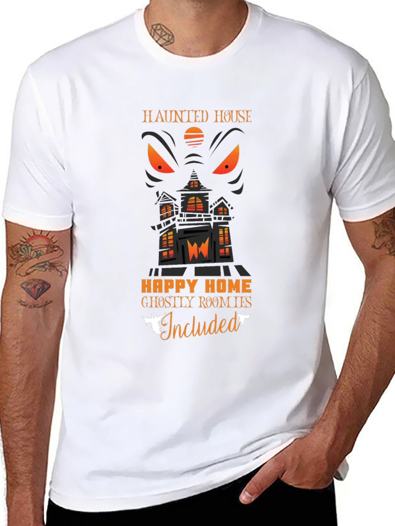 Haunted House Halloween Graphic Tee